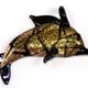 D001- Dolphin glass foil pendant
