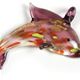 D004- Dolphin glass foil pendant