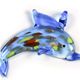 D006- Dolphin glass foil pendant