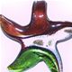 SF004- Starfish glass foil pendant