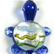 T009- Turtle glass foil pendant