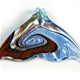 WT004- Whale Tail glass foil pendant