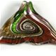 WT005- Whale Tail glass foil pendant