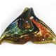 WT006- Whale Tail glass foil pendant
