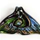 WT007- Whale Tail glass foil pendant