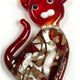 Cat011 - Cat glass foil pendant