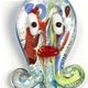 OCT007- Octopus glass foil pendant