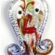 OCT012- Octopus glass foil pendant