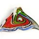 WT002- Whale Tail glass foil pendant