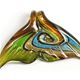 WT008- Whale Tail glass foil pendant