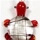 T017- Turtle glass foil pendant