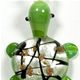 T020- Turtle glass foil pendant