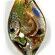 TS012 - Twisted scoop glass foil pendant