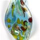 TS013 - Twisted scoop glass foil pendant