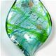 TS022 - Twisted scoop glass foil pendant
