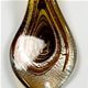 TS023 - Twisted scoop glass foil pendant